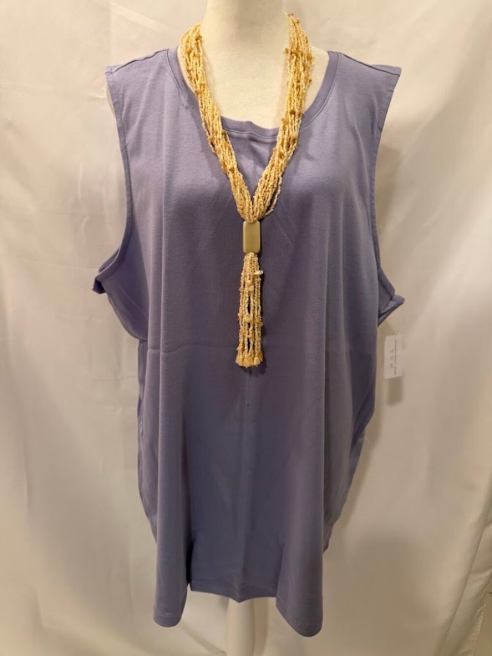 NWT CJ BANKS Light Lavender Tank Top (100% Cotton) - 3x
